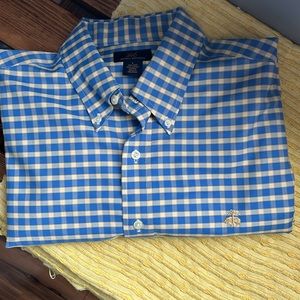 Brooks Brothers Oxford Blue & Yellow Gingham shirt